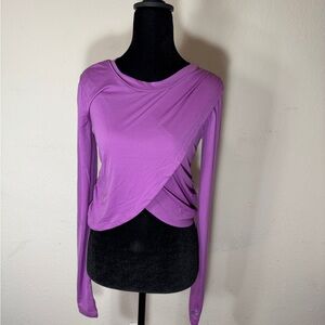 Free People Movement On Point Reversible Layer Purple Long Sleeve Top - S & M